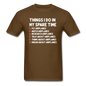 Things I Do In My Spare Time - Airplanes - Unisex Classic T-Shirt - brown