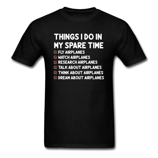 Things I Do In My Spare Time - Airplanes - Unisex Classic T-Shirt - black