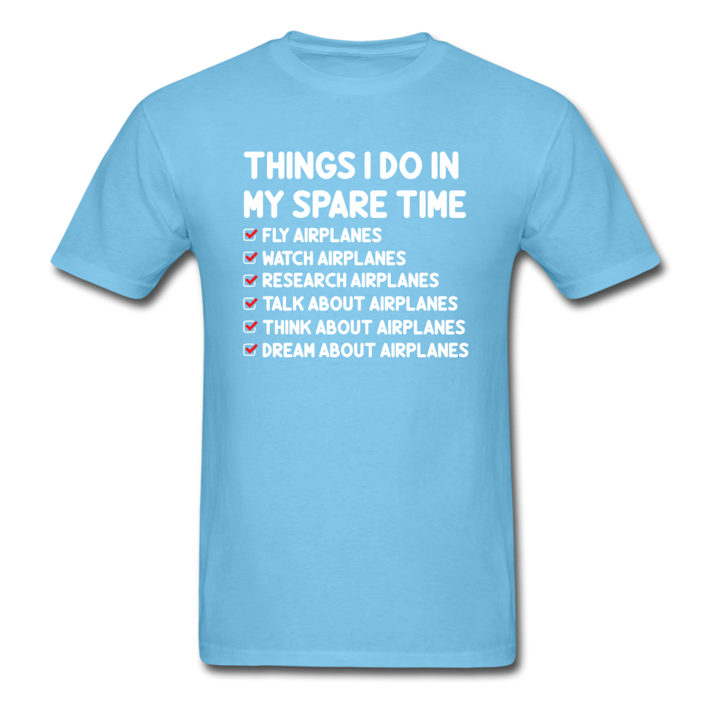 Things I Do In My Spare Time - Airplanes - Unisex Classic T-Shirt - aquatic blue