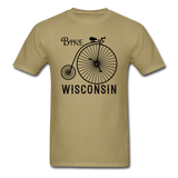 Bike Wisconsin - Vintage - Black - Unisex Classic T-Shirt - khaki