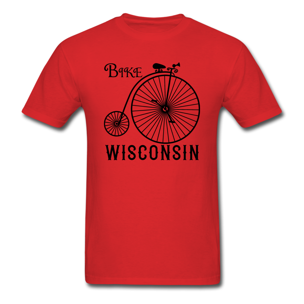 Bike Wisconsin - Vintage - Black - Unisex Classic T-Shirt - red