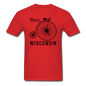 Bike Wisconsin - Vintage - Black - Unisex Classic T-Shirt - red