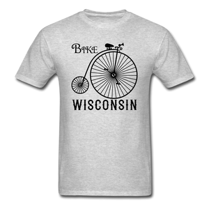 Bike Wisconsin - Vintage - Black - Unisex Classic T-Shirt - heather gray