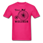 Bike Wisconsin - Vintage - Black - Unisex Classic T-Shirt - fuchsia