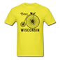 Bike Wisconsin - Vintage - Black - Unisex Classic T-Shirt - yellow