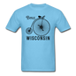 Bike Wisconsin - Vintage - Black - Unisex Classic T-Shirt - aquatic blue