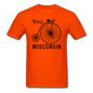 Bike Wisconsin - Vintage - Black - Unisex Classic T-Shirt - orange