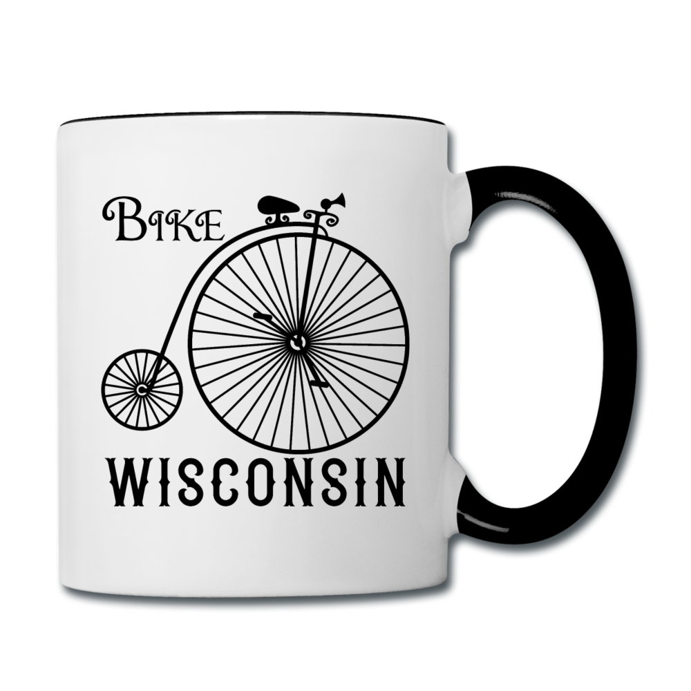 Bike Wisconsin - Vintage - Black - Contrast Coffee Mug - white/black