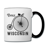Bike Wisconsin - Vintage - Black - Contrast Coffee Mug - white/black