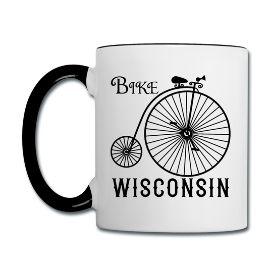 Bike Wisconsin - Vintage - Black - Contrast Coffee Mug - white/black