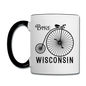 Bike Wisconsin - Vintage - Black - Contrast Coffee Mug - white/black