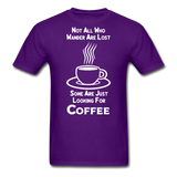 Not All Who Wander Are Lost - Coffee - White - Unisex Classic T-Shirt - purple