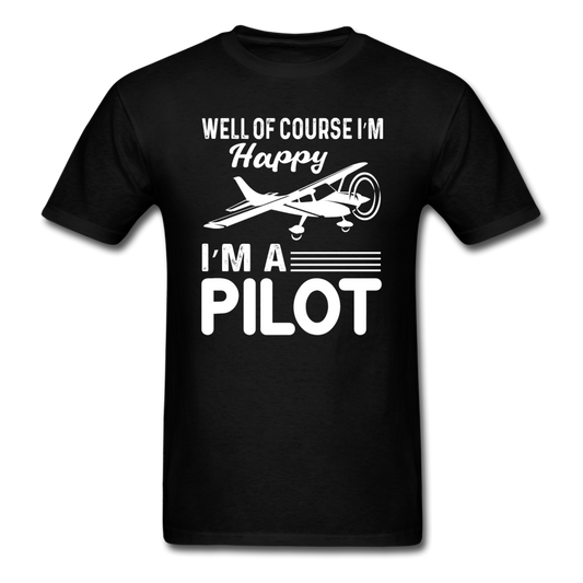 Well Of Course I'm Happy - Pilot - White - Unisex Classic T-Shirt - black