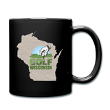 Golf Wisconsin - Tee - Full Color Mug - black