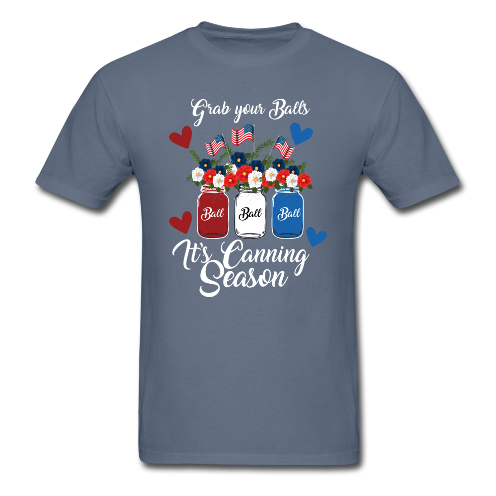 Grab Your Balls - Flowers - Unisex Classic T-Shirt - denim