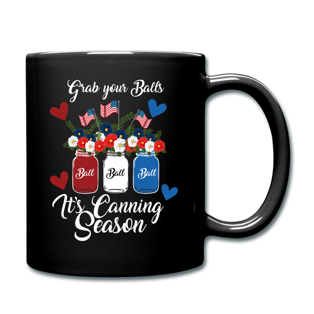 Grab Your Balls - Flowers - Full Color Mug - black