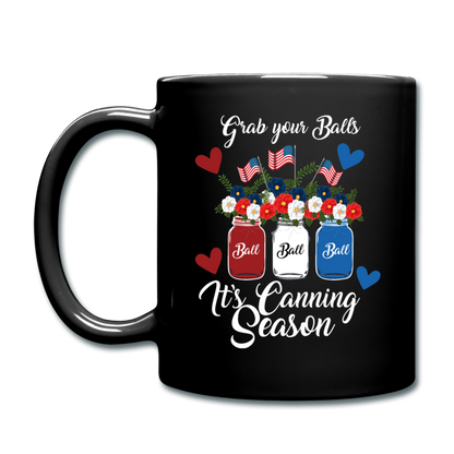 Grab Your Balls - Flowers - Full Color Mug - black