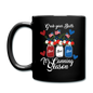 Grab Your Balls - Flowers - Full Color Mug - black