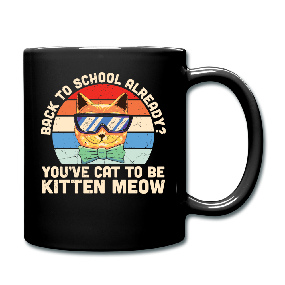 Back To School - Cat - Full Color Mug - black