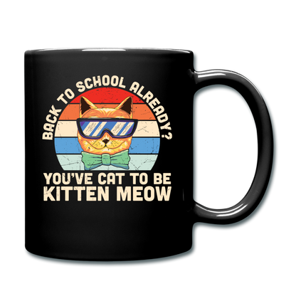 Back To School - Cat - Full Color Mug - black