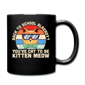 Back To School - Cat - Full Color Mug - black