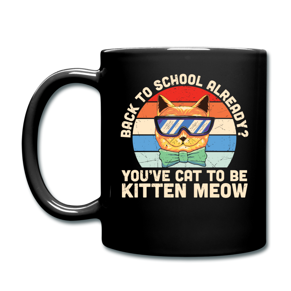 Back To School - Cat - Full Color Mug - black