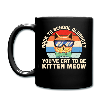 Back To School - Cat - Full Color Mug - black