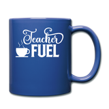 Teacher Fuel - v1 - White - Full Color Mug - royal blue