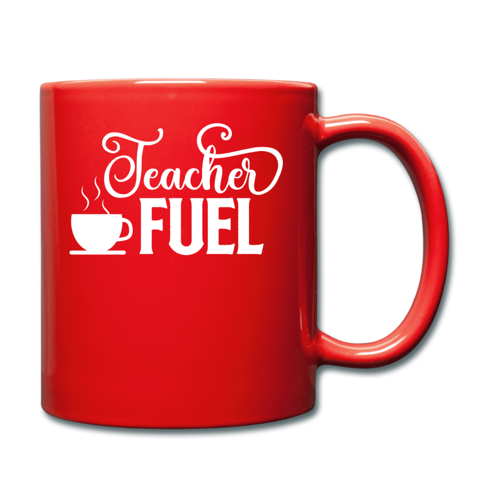 Teacher Fuel - v1 - White - Full Color Mug - red