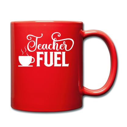 Teacher Fuel - v1 - White - Full Color Mug - red