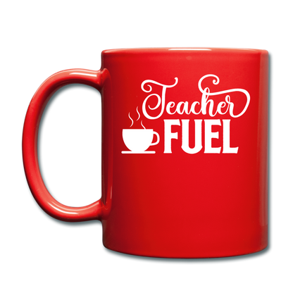 Teacher Fuel - v1 - White - Full Color Mug - red