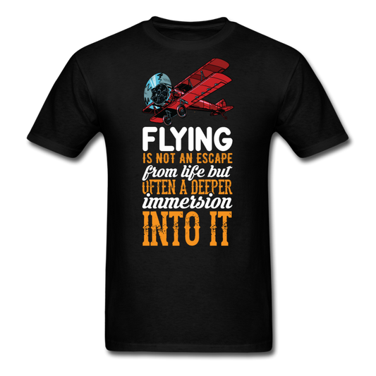 Flying Is Not An Escape From Life - Unisex Classic T-Shirt - black