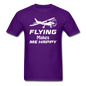 Flying Makes Me Happy - White - Unisex Classic T-Shirt - purple