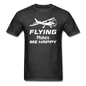 Flying Makes Me Happy - White - Unisex Classic T-Shirt - heather black