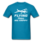 Flying Makes Me Happy - White - Unisex Classic T-Shirt - turquoise