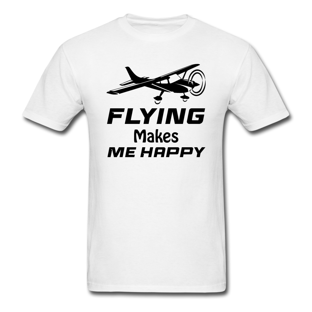 Flying Makes Me Happy - Black - Unisex Classic T-Shirt - white