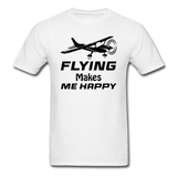 Flying Makes Me Happy - Black - Unisex Classic T-Shirt - white