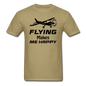 Flying Makes Me Happy - Black - Unisex Classic T-Shirt - khaki