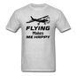 Flying Makes Me Happy - Black - Unisex Classic T-Shirt - heather gray