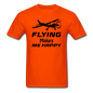 Flying Makes Me Happy - Black - Unisex Classic T-Shirt - orange