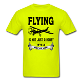 Flying - Way of Life - Black - Unisex Classic T-Shirt - safety green