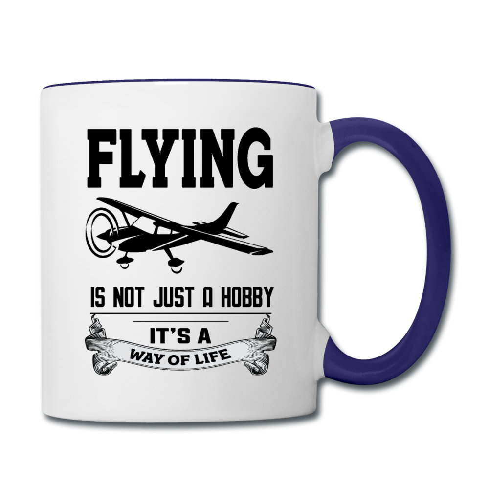 Flying - Way of Life - Black - Contrast Coffee Mug - white/cobalt blue