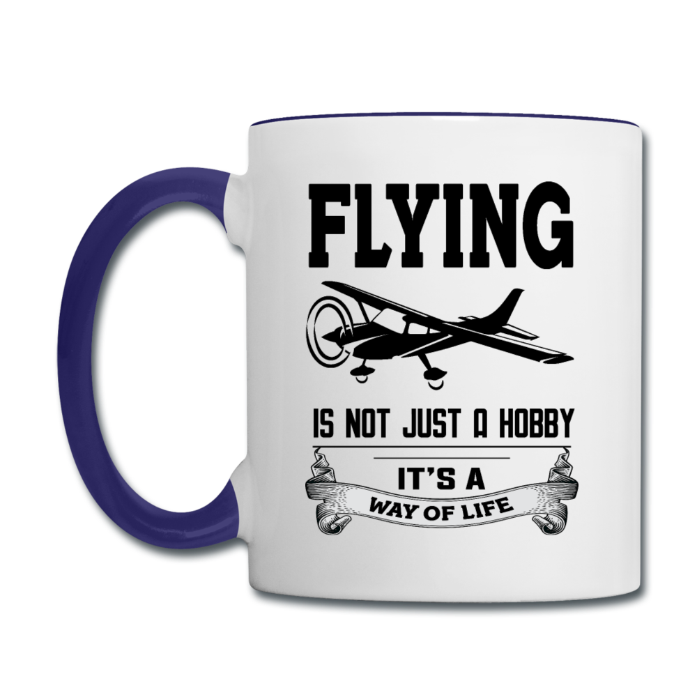 Flying - Way of Life - Black - Contrast Coffee Mug - white/cobalt blue