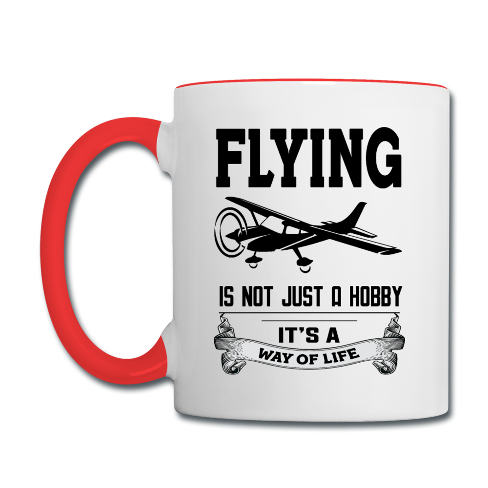 Flying - Way of Life - Black - Contrast Coffee Mug - white/red