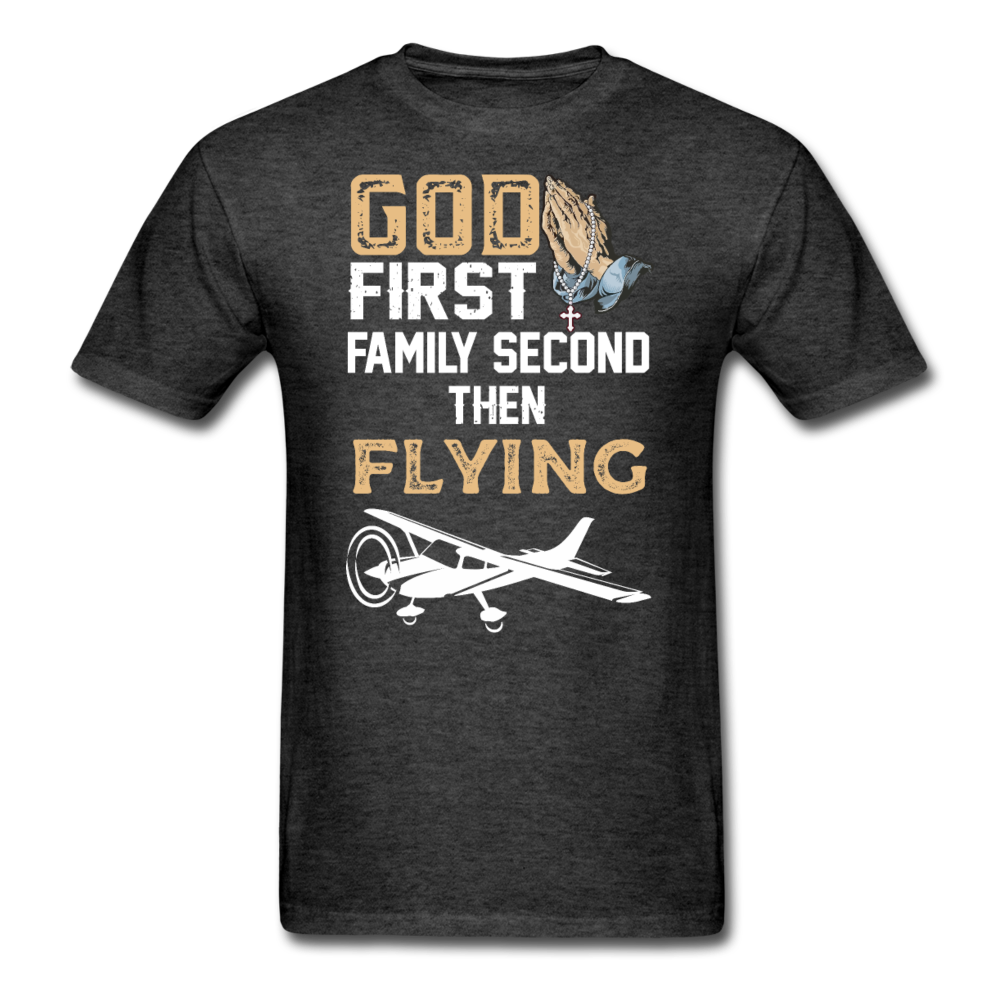 God First, Family, Flying - Unisex Classic T-Shirt - heather black