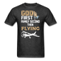 God First, Family, Flying - Unisex Classic T-Shirt - heather black