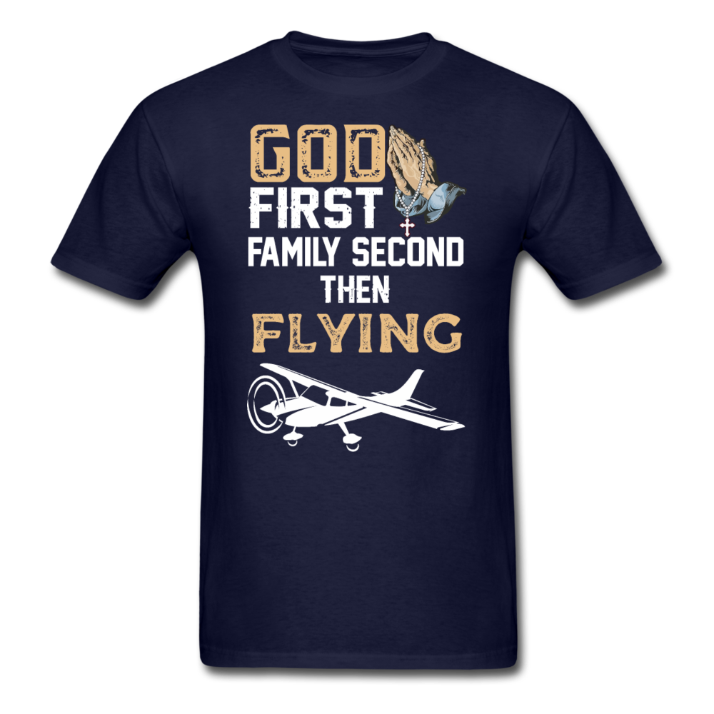 God First, Family, Flying - Unisex Classic T-Shirt - navy