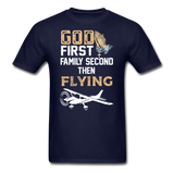 God First, Family, Flying - Unisex Classic T-Shirt - navy