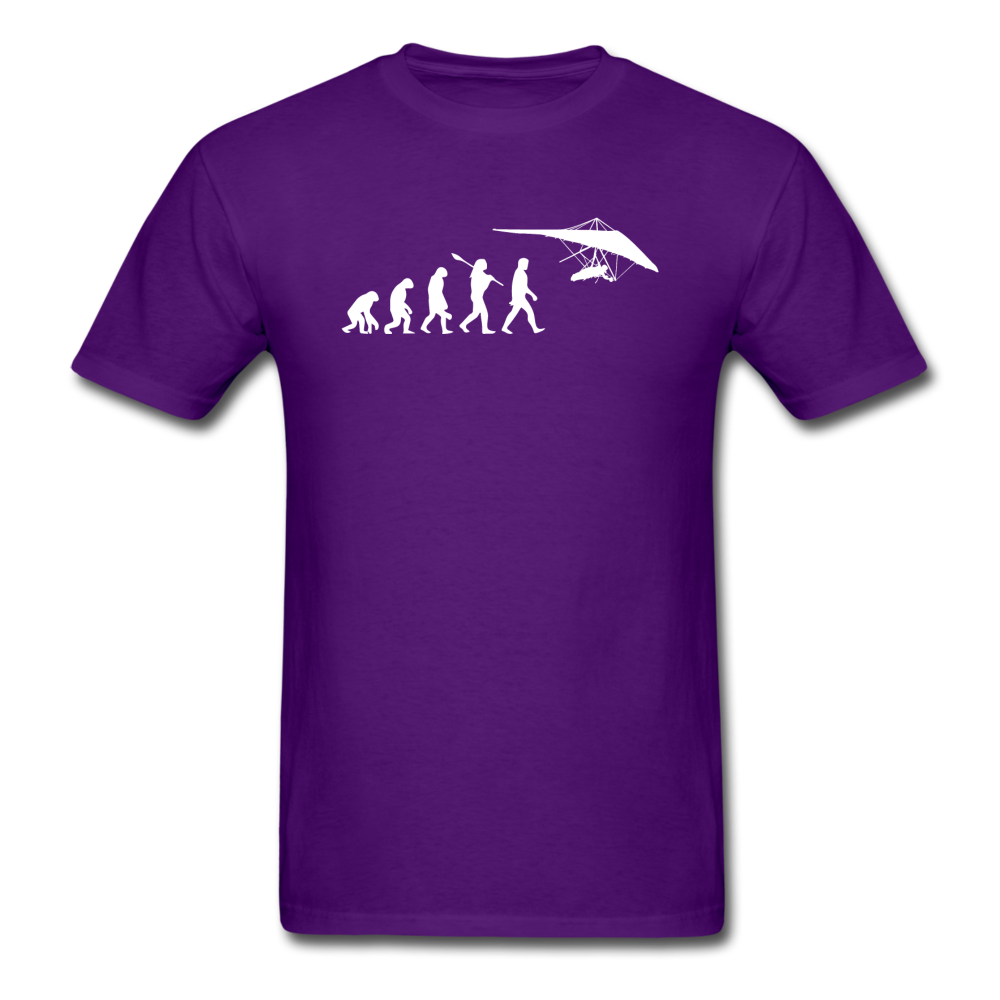 Hang Gliding Evolution - White - Unisex Classic T-Shirt - purple