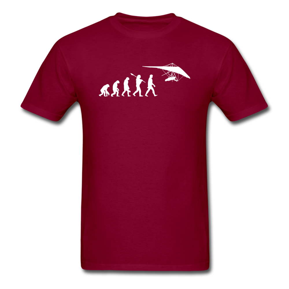 Hang Gliding Evolution - White - Unisex Classic T-Shirt - burgundy